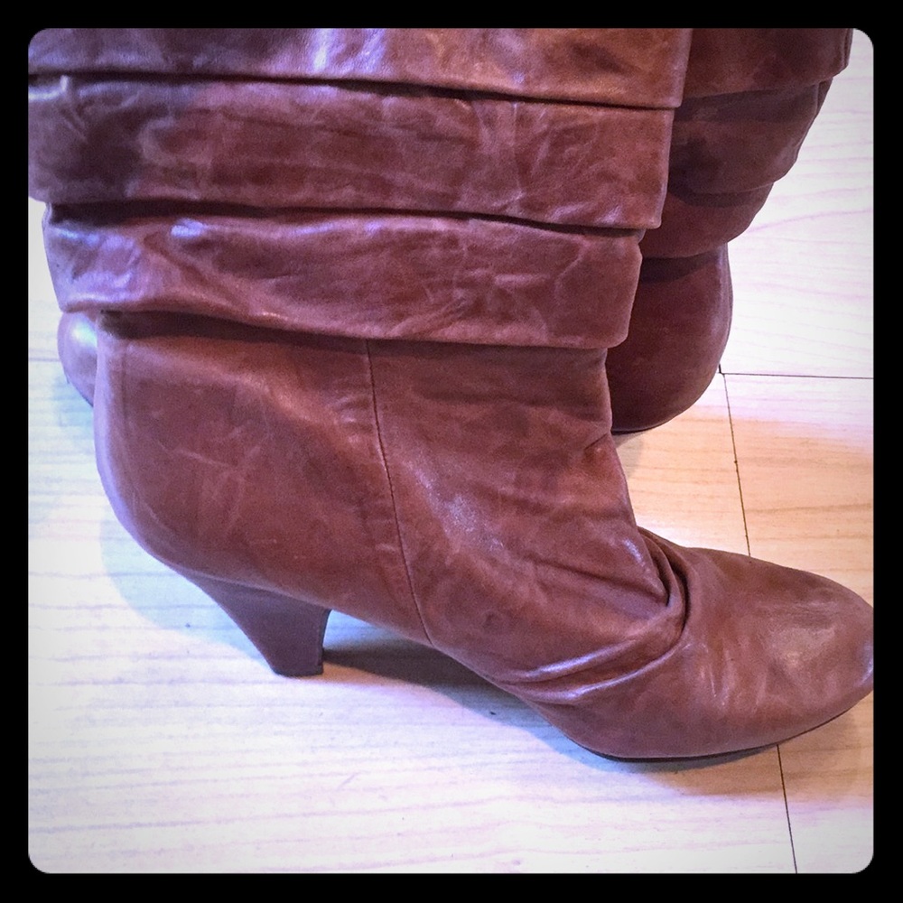 Jessica Simpson brown leather boots size 9 1/2